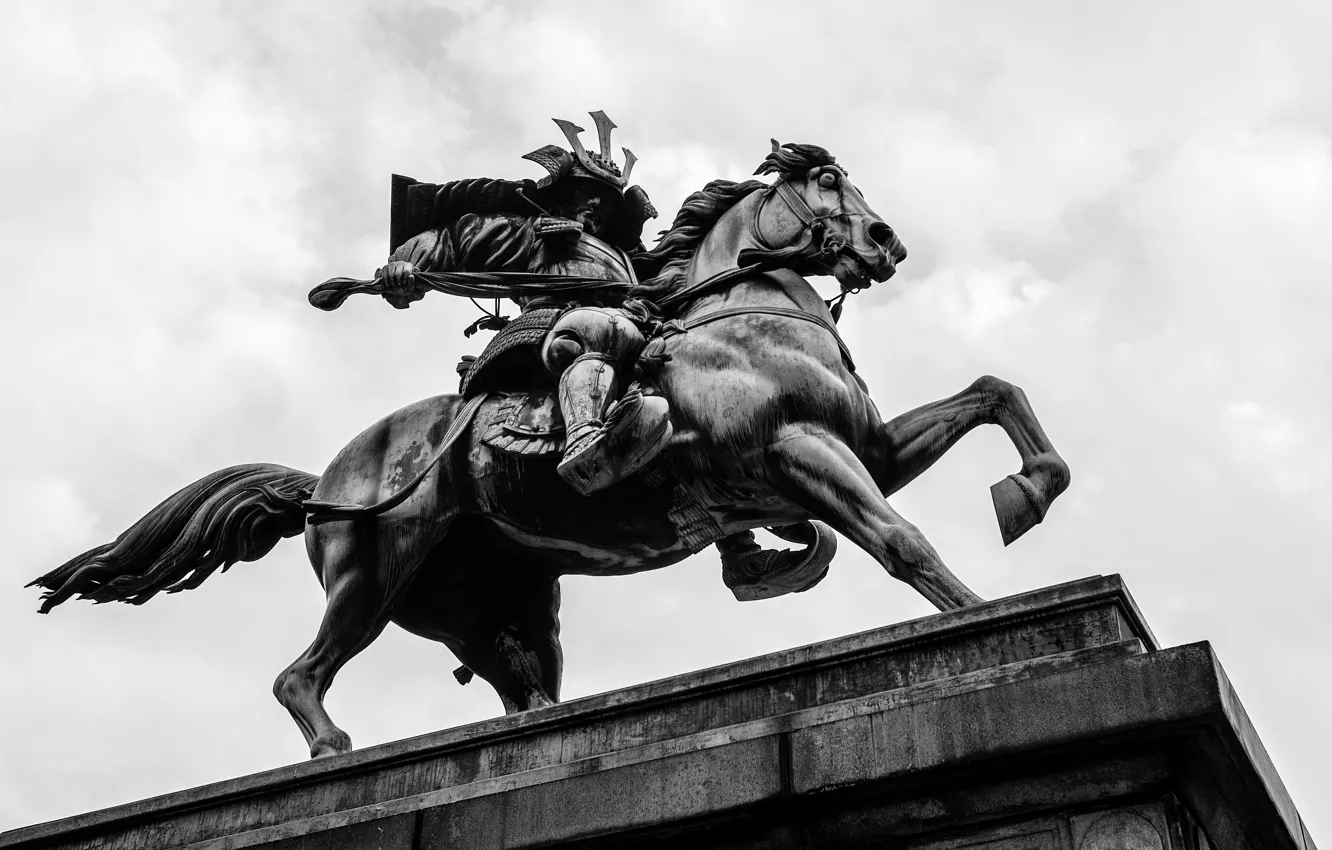 Фото обои памятник, Samurai, Masanari Kusuki