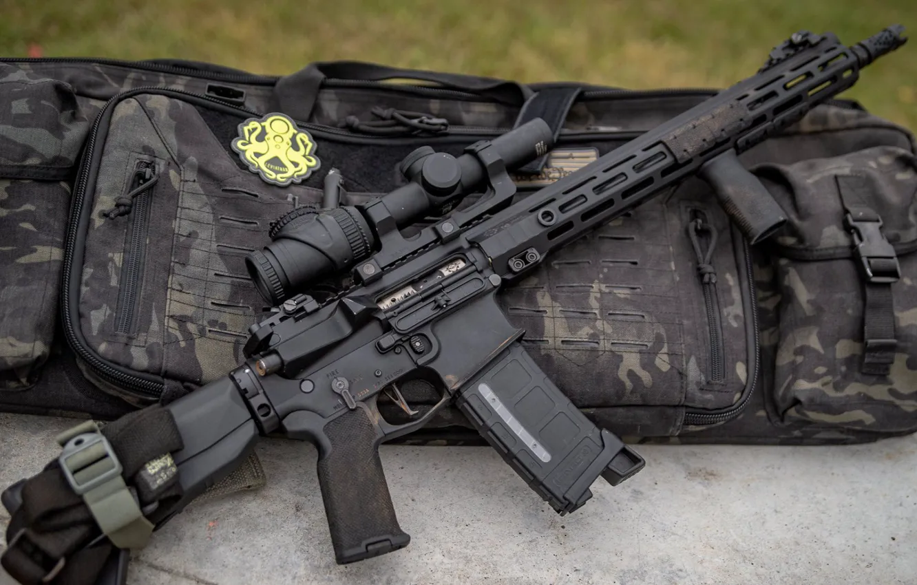 Фото обои оружие, винтовка, weapon, custom, ar-15, assault rifle, assault Rifle, ар-15