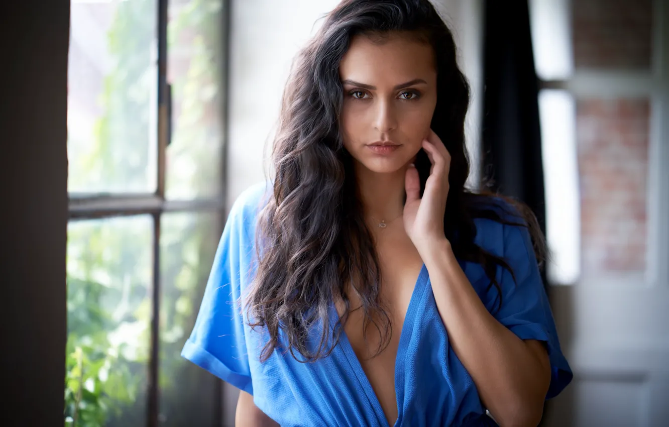 Фото обои девушка, лицо, модель, волосы, Martin Fuhrmann