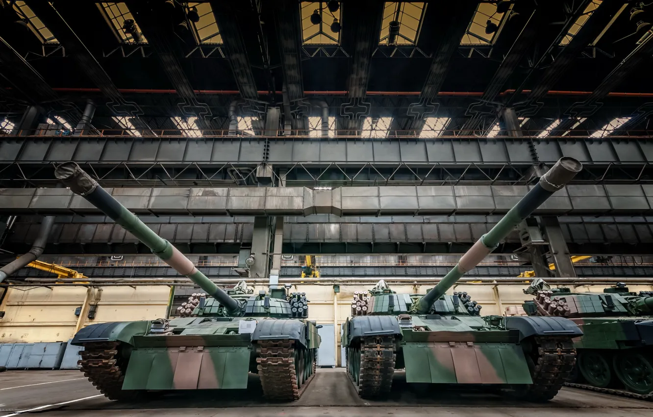 Фото обои оружие, завод, танки, pt-91