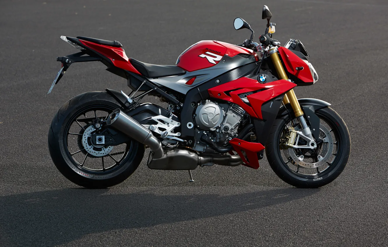 Фото обои Red, Bike, BMW S1000 R Concept, Asphalt