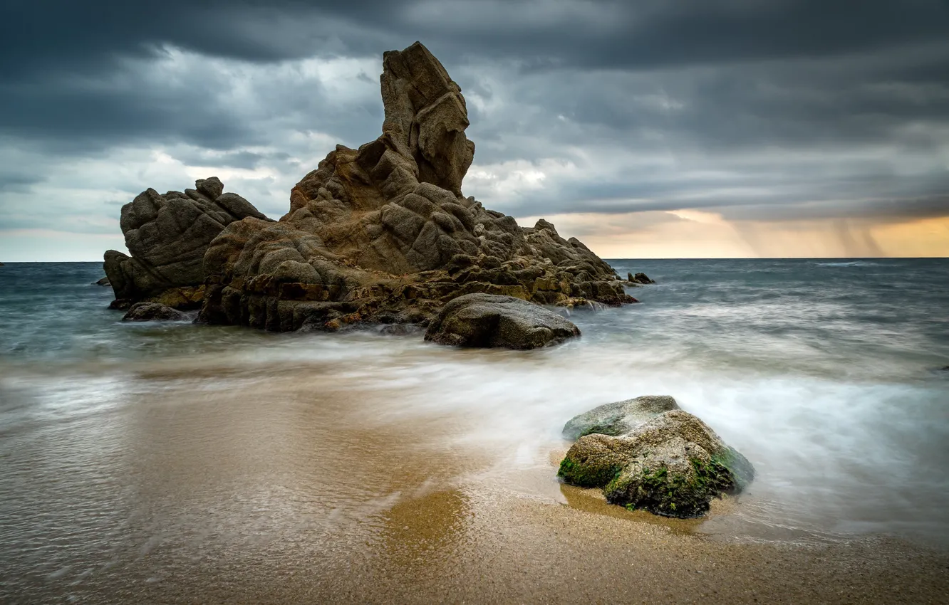 Фото обои скала, побережье, Испания