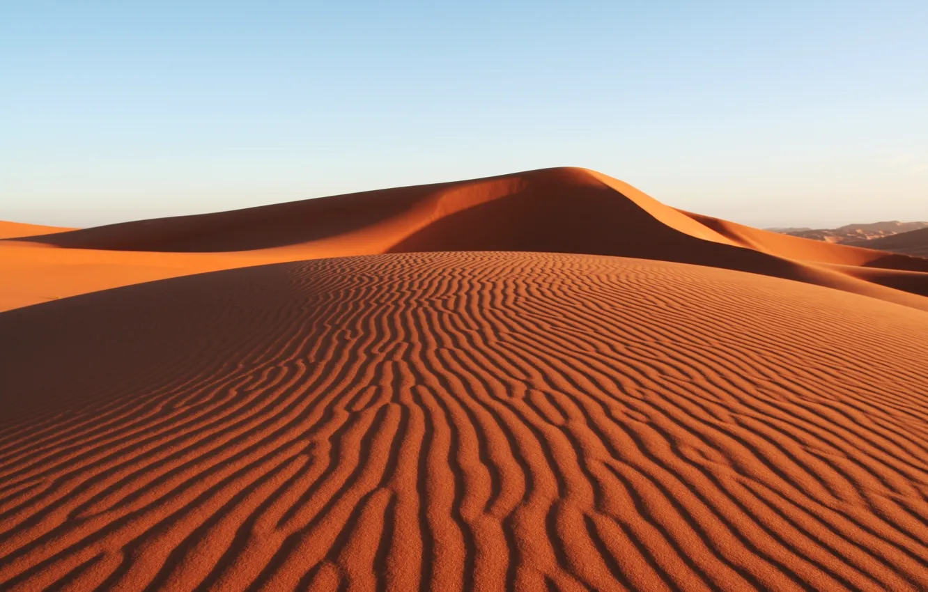 Фото обои песок, лето, небо, пустыня, жара, desert summer