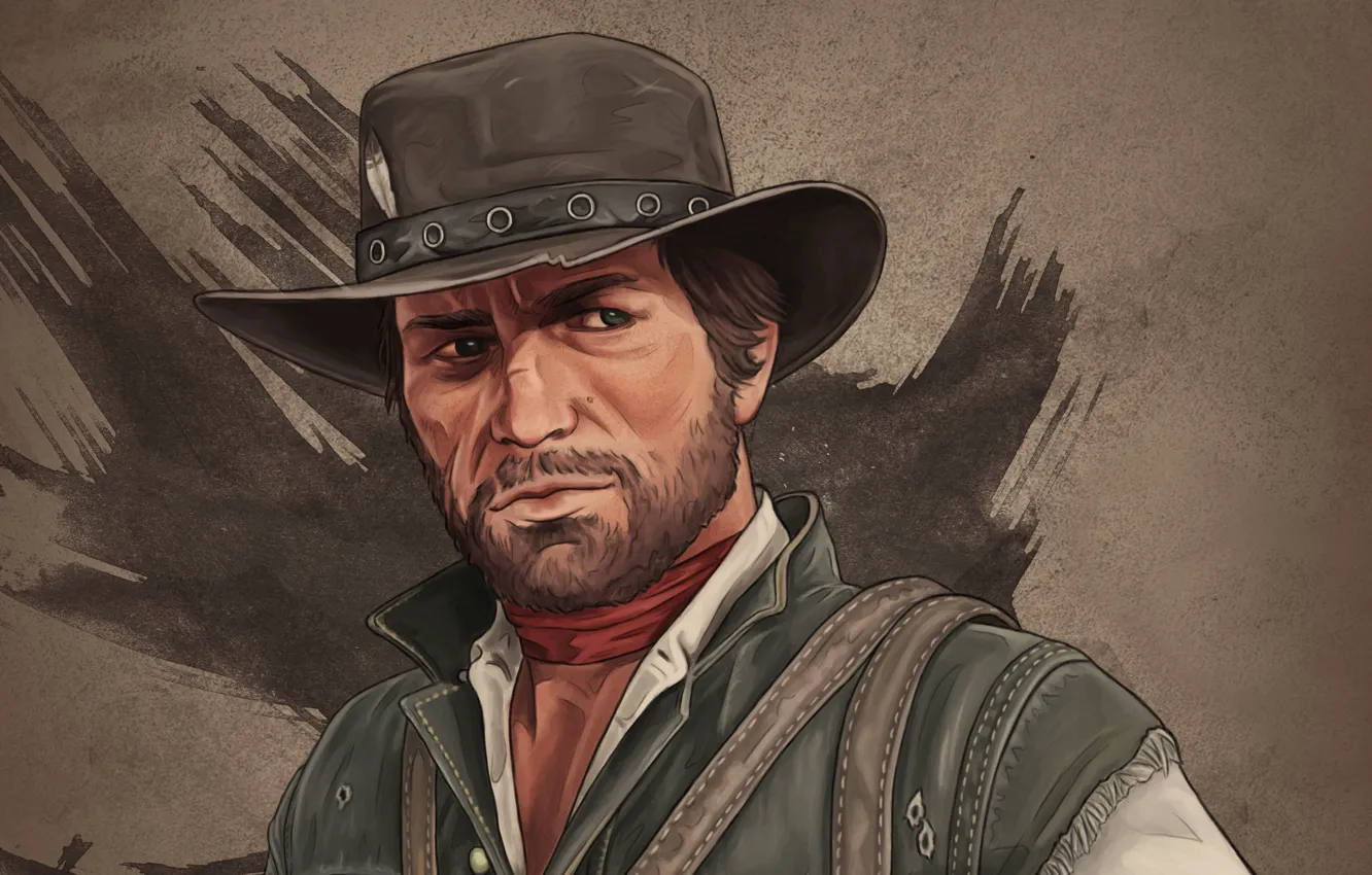 Фото обои шляпа, rockstar, cowboy, Red Dead Redemption 2, arthur morgan, rdr