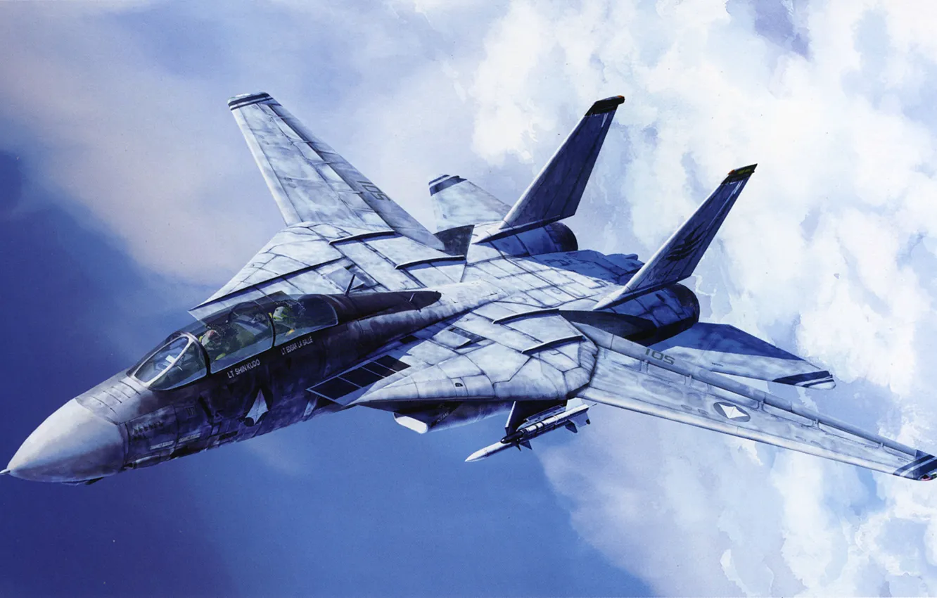 Фото обои Grumman, Tomcat, F-14, Artwork, Aircraft