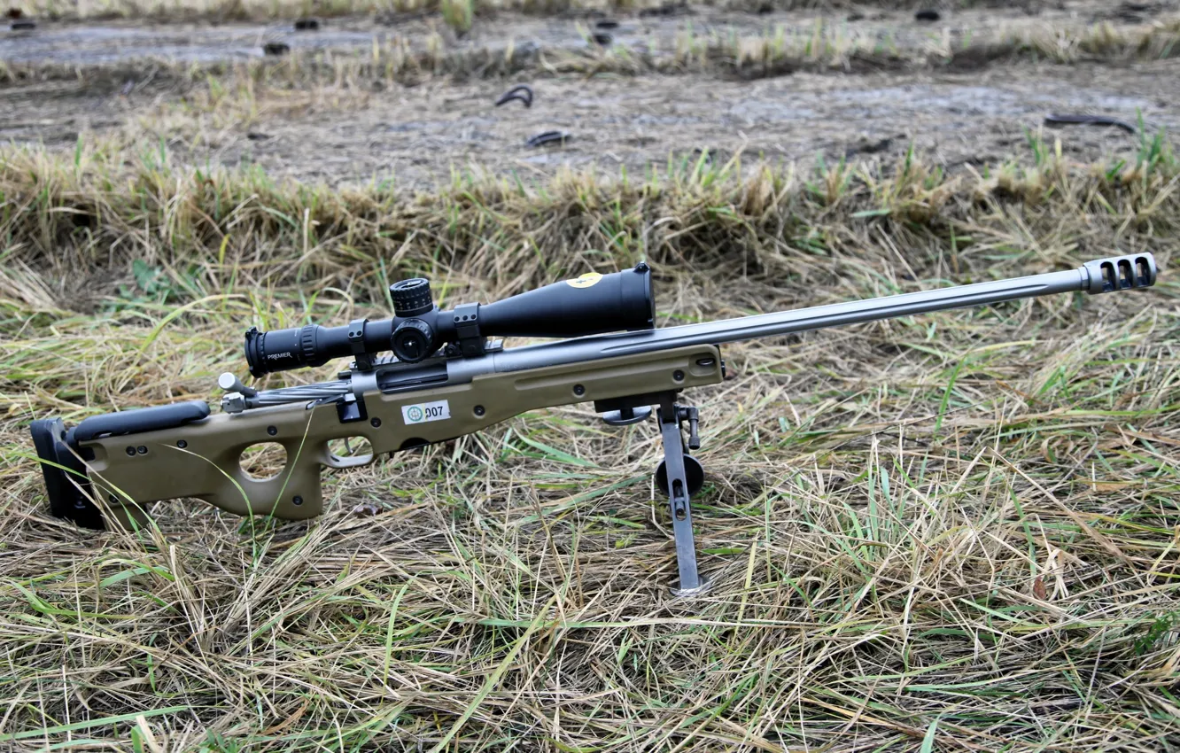 Фото обои трава, оптика, снайперская винтовка, sako trg 22