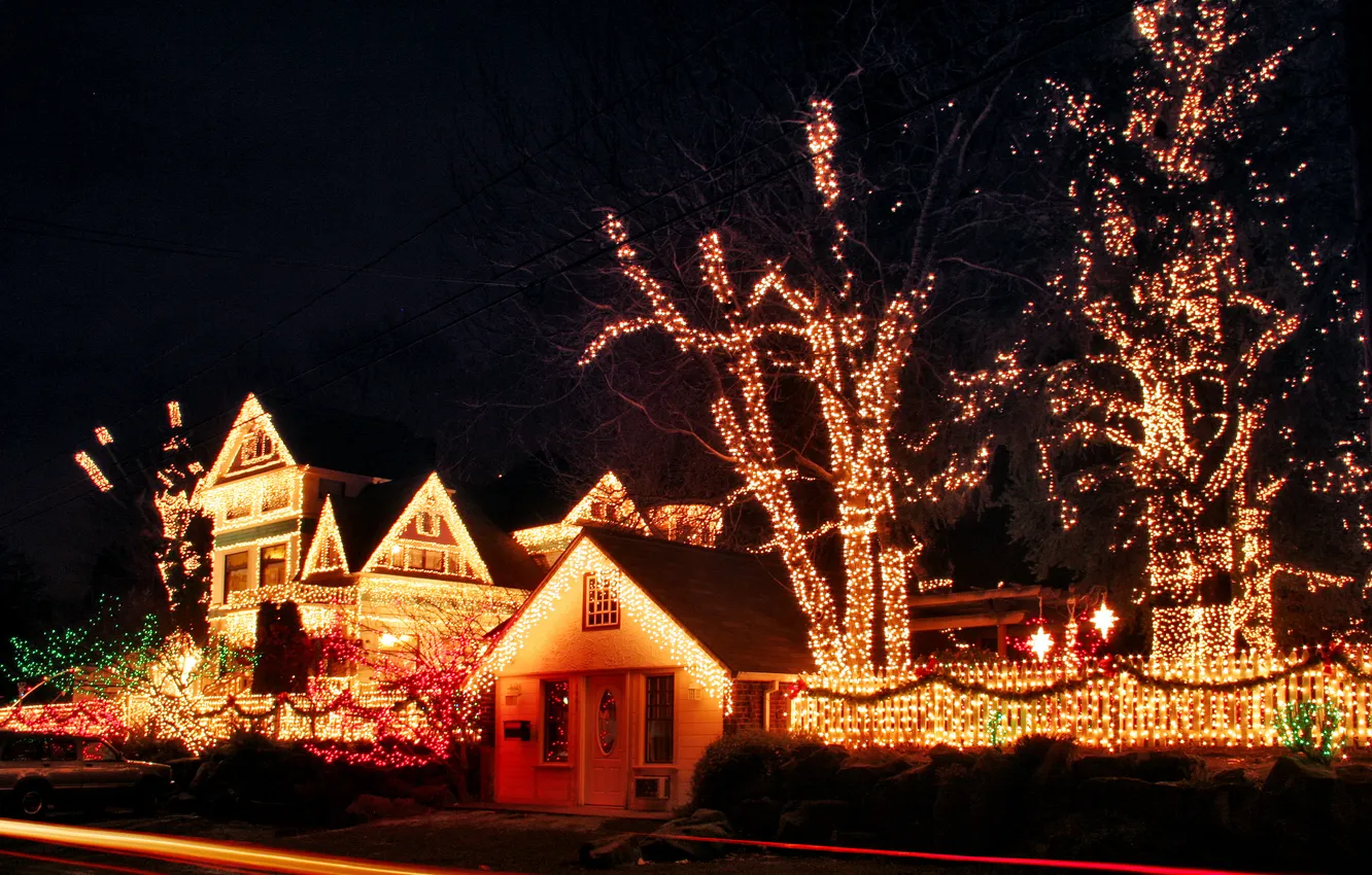 Фото обои город, USA, Christmas, Oregon, Portland, сity