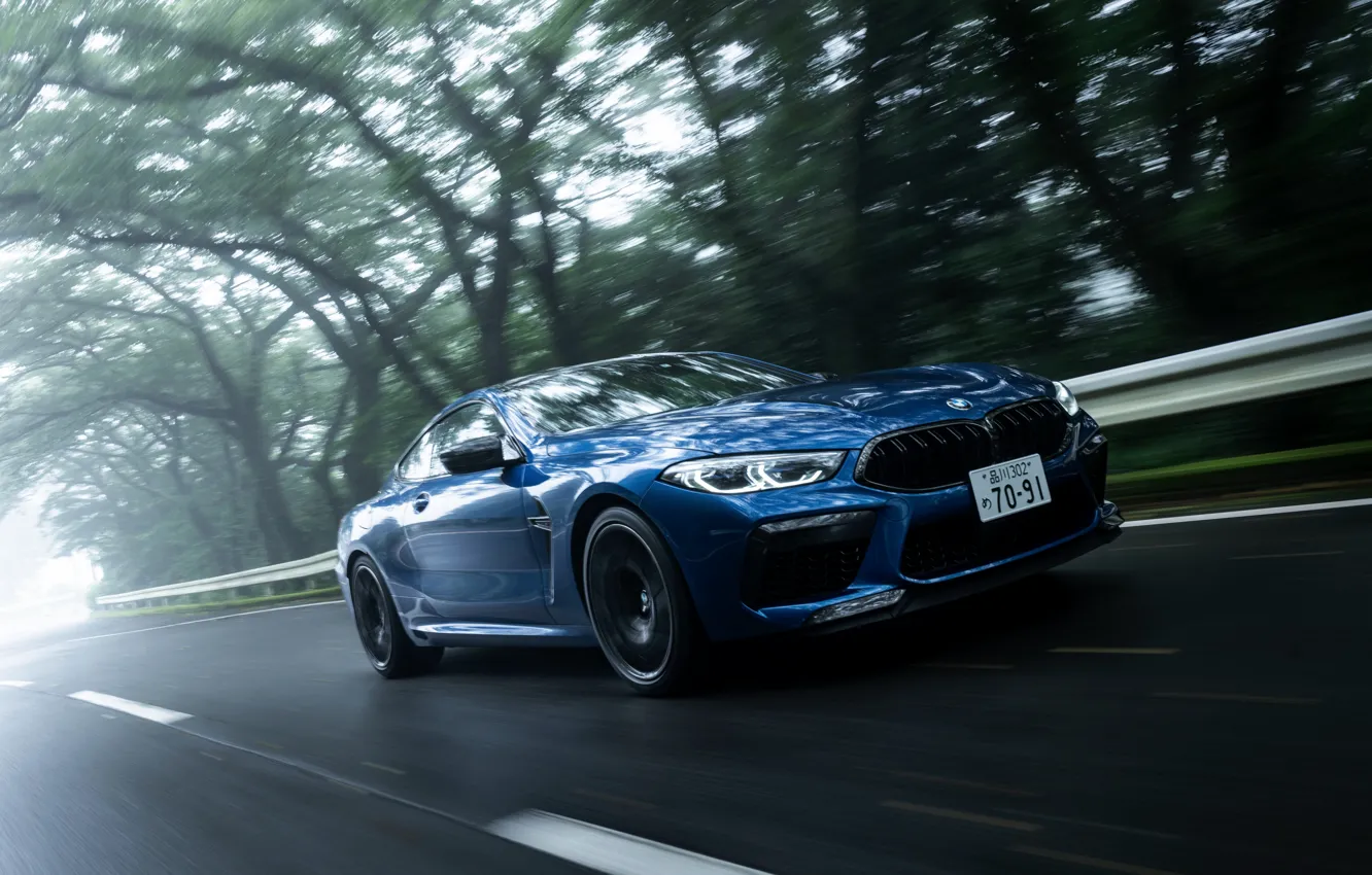 Фото обои синий, купе, BMW, Coupe, 2020, BMW M8, двухдверное, M8