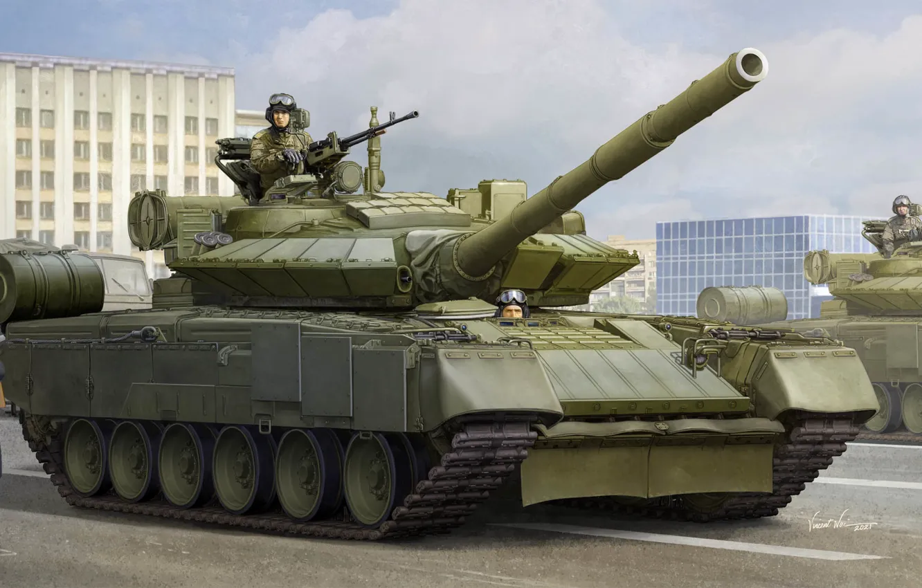 Фото обои Россия, ОБТ, Т-80, ВС России, Т-80БВМ