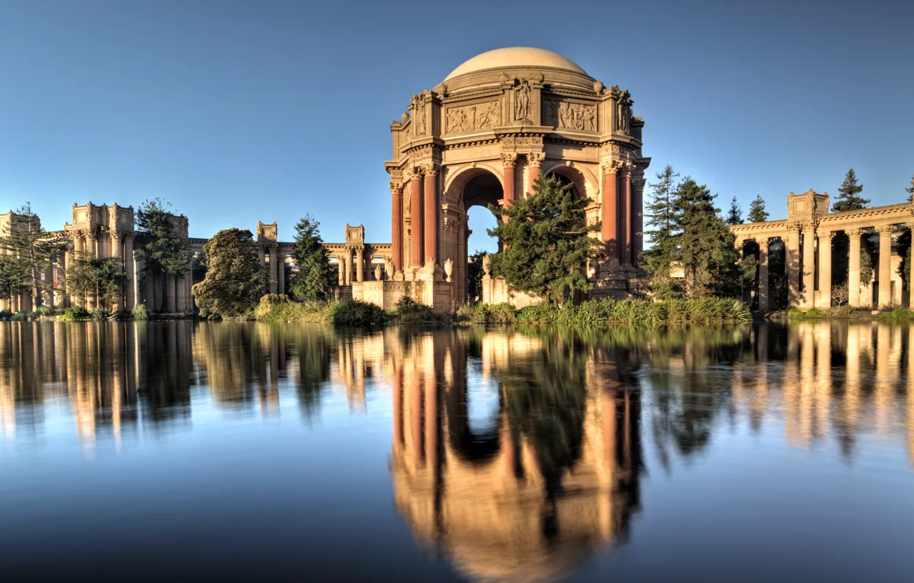 Фото обои город, California, San Francisco, Palace Of Fine Arts