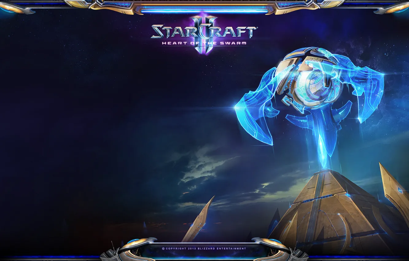 Фото обои StarCraft 2, Heart of the Swarm, Протоссы, Ядро материнского корабля