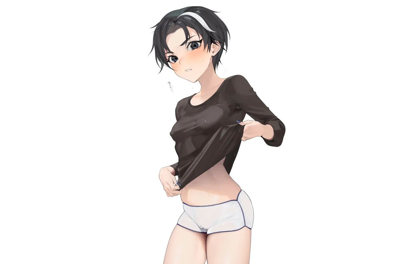 Фото обои kawaii, girl, sexy, pantsu, panties, anime, short hair, babe