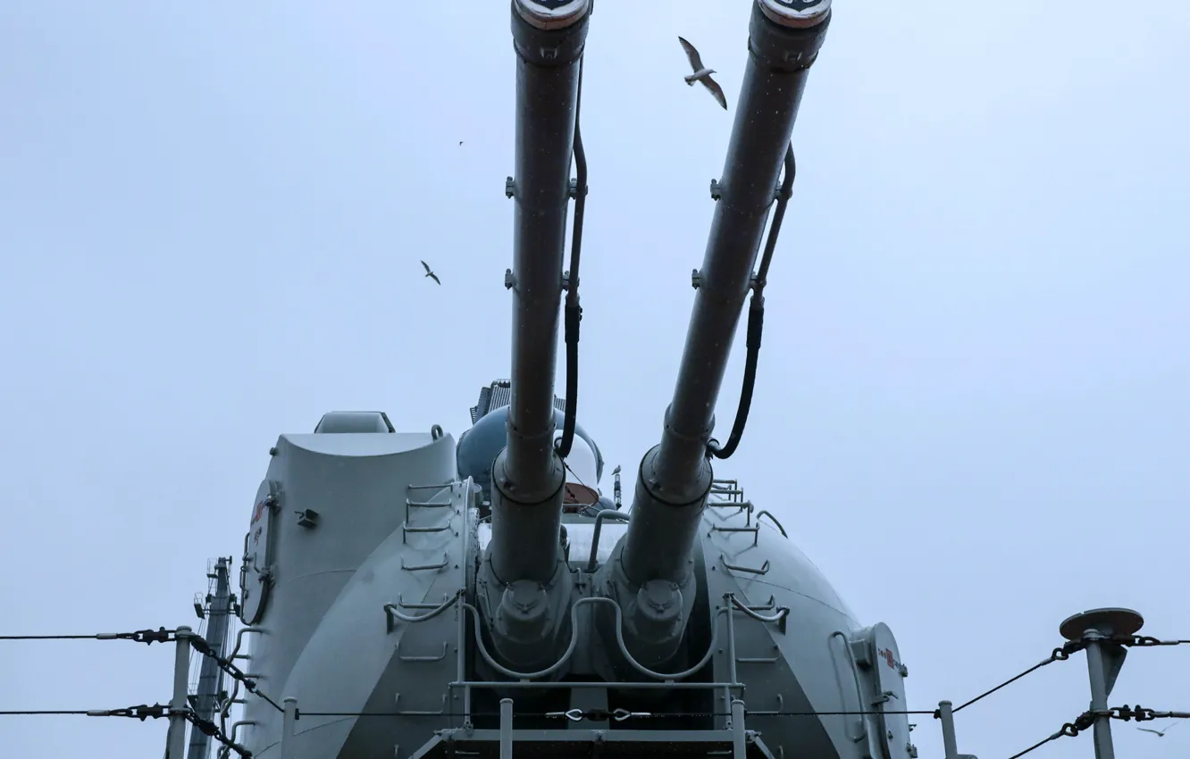 Фото обои крейсер, Петр Великий, орудие, АК-130