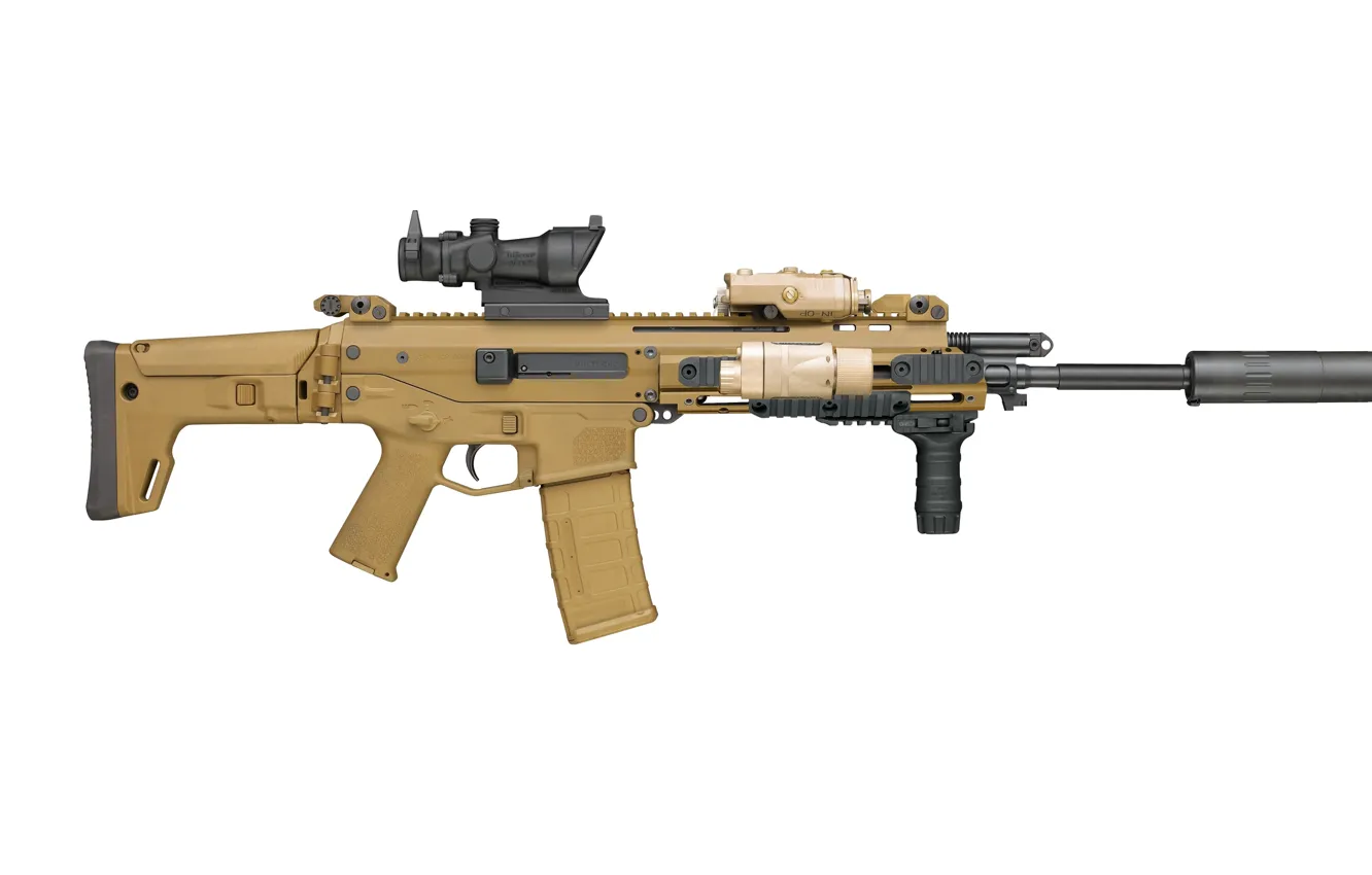 Фото обои gun, snake, weapon, rifle, scope, ordnance, Remington, silencer