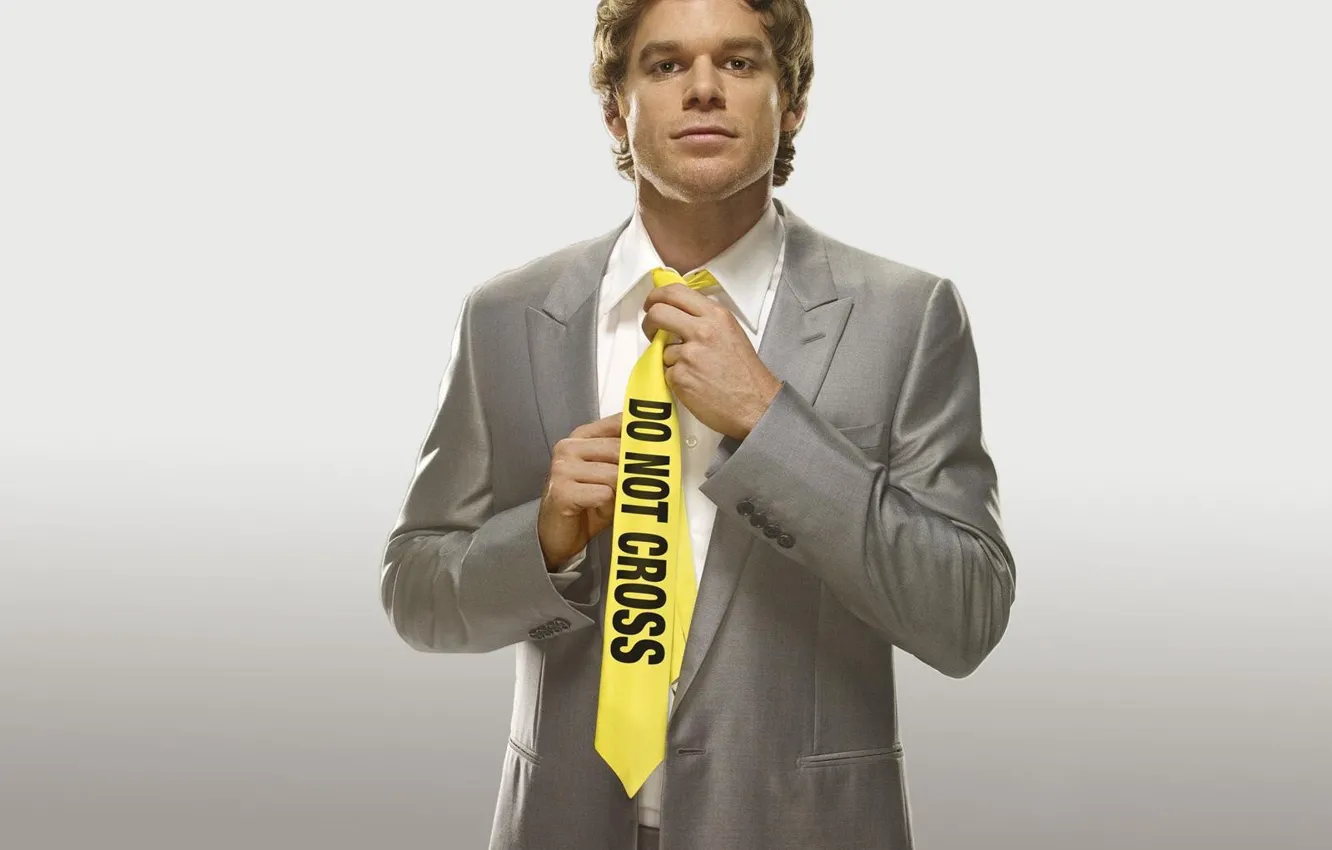 Фото обои жёлтый, галстук, маньяк, Dexter