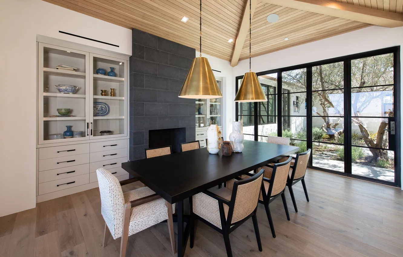 Фото обои дизайн, стиль, комната, вилла, интерьер, столовая, Newport beach, by Houzz