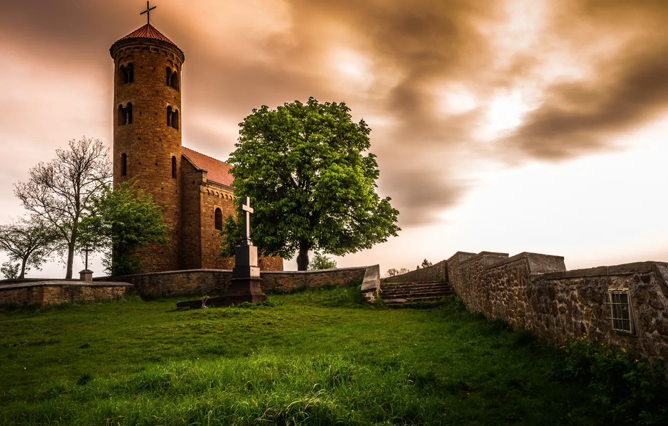 Фото обои Poland, Lodz, Church of St. Idziego, Inowlodz