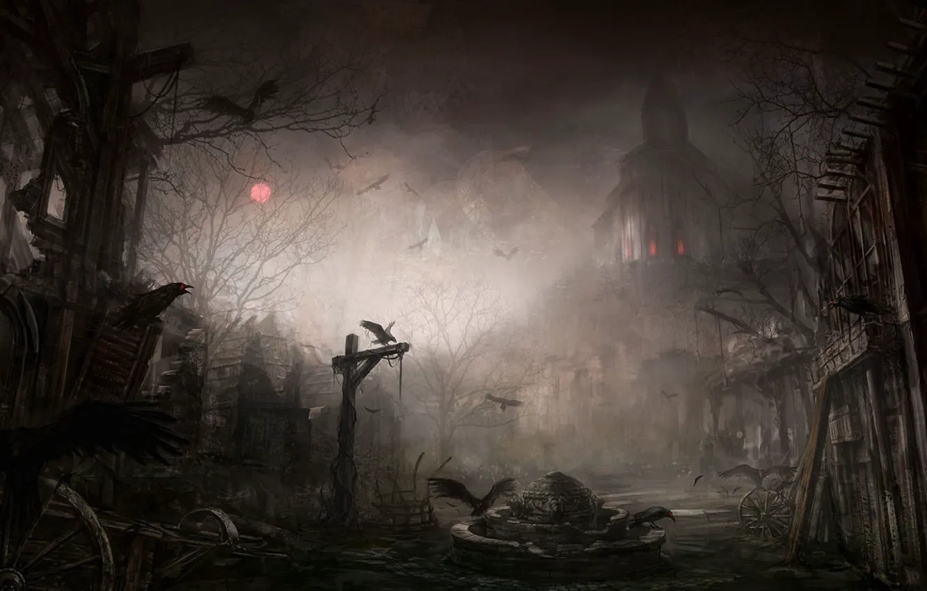Фото обои Dark, Games, Art, Diablo 3, Horror, Games art