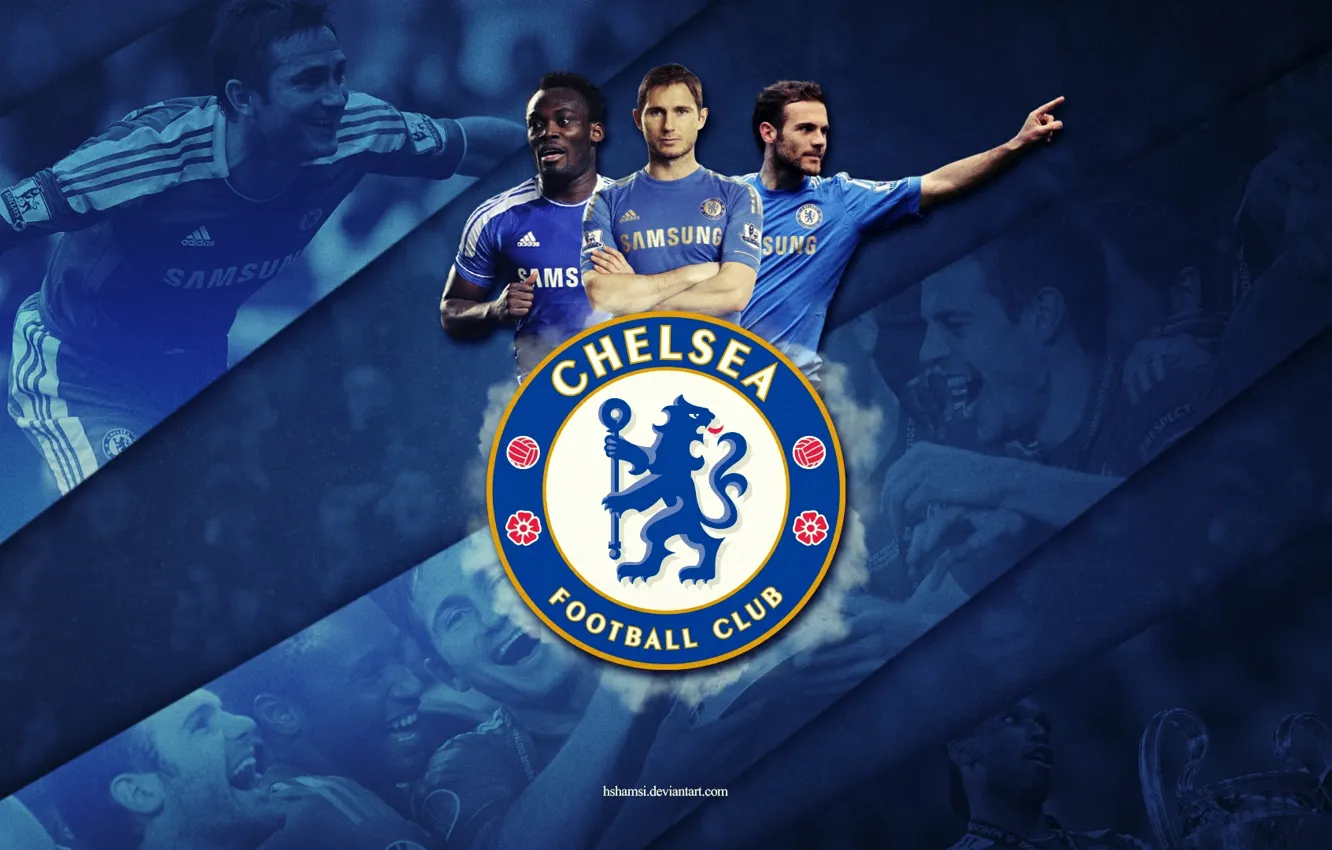 Фото обои футбол, команда, Челси, чемпионы, Chelsea, лэмпард, Мата, Эсьен