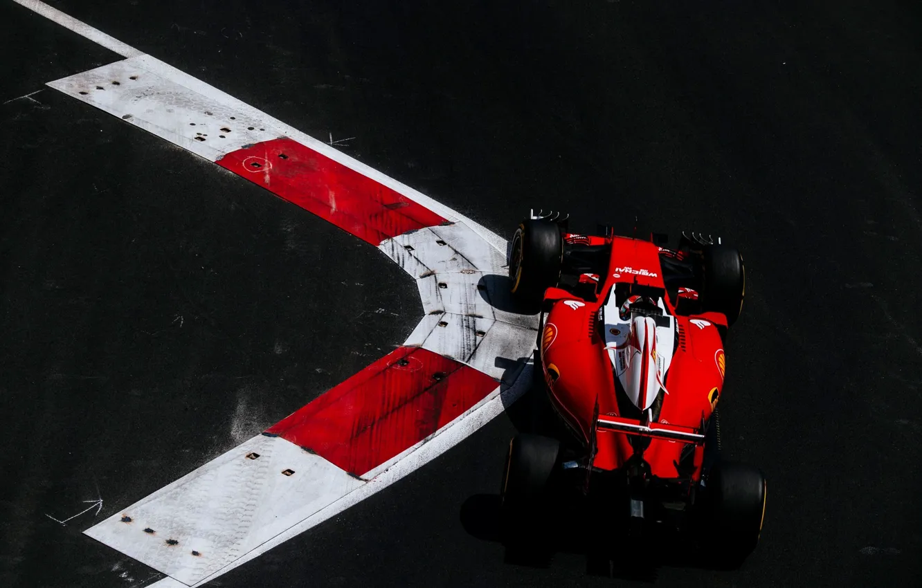 Фото обои Поворот, Ferrari, Formula 1