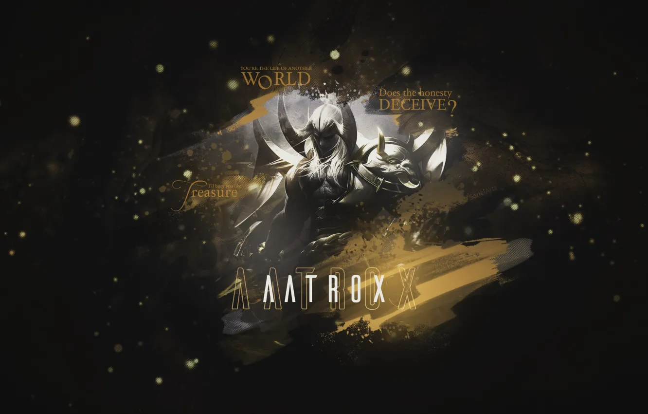 Фото обои коллаж, League of Legends, Aatrox