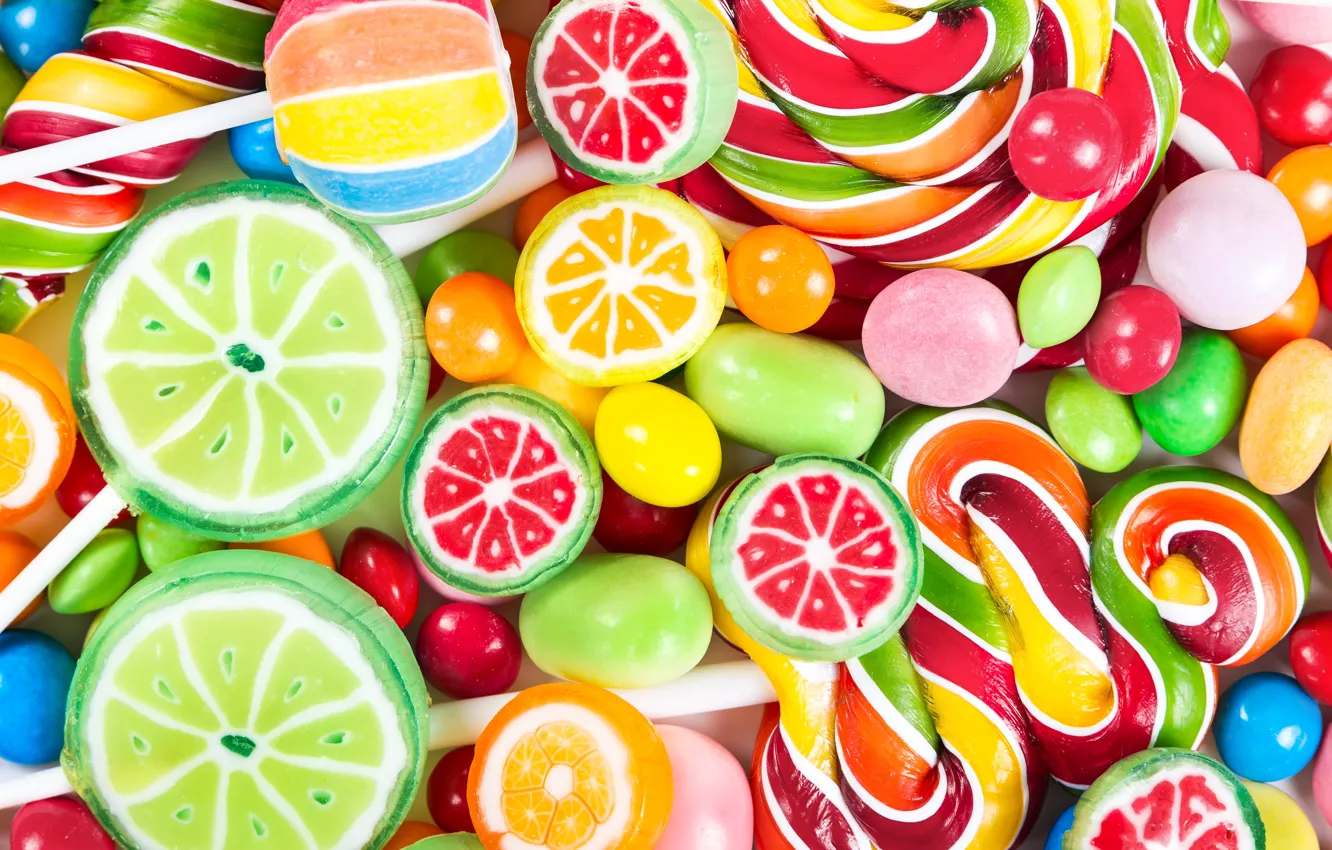 Фото обои colorful, конфеты, сладости, леденцы, sweet, candy, lollipop