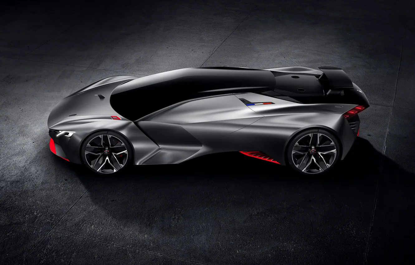 Фото обои Concept, Peugeot, суперкар, Vision, пежо, Gran Turismo, 2015