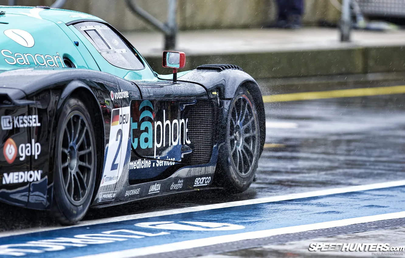 Фото обои дождь, Maserati, тачки, cars, трэк, auto wallpapers, авто обои, авто фото