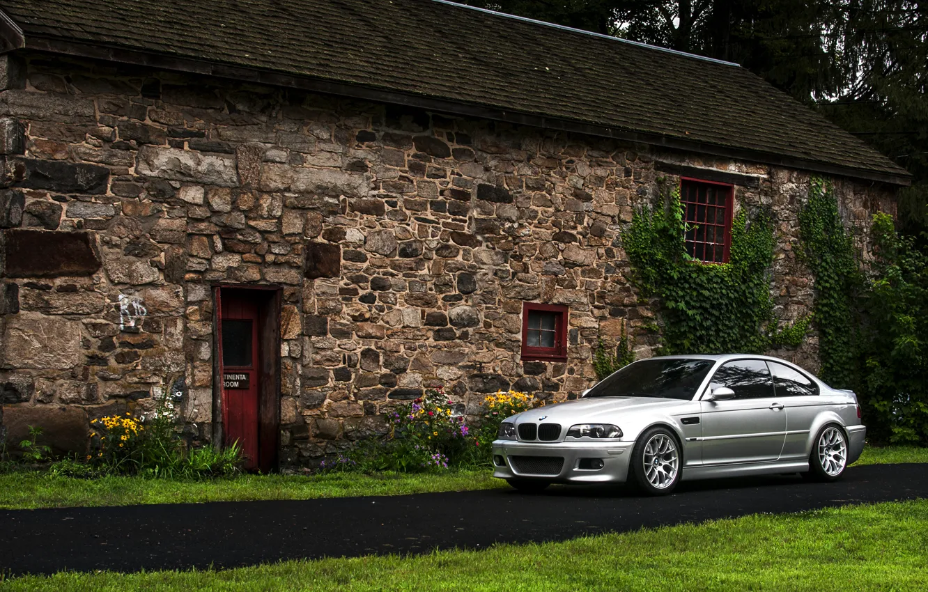 Фото обои бмв, BMW, silver, E46