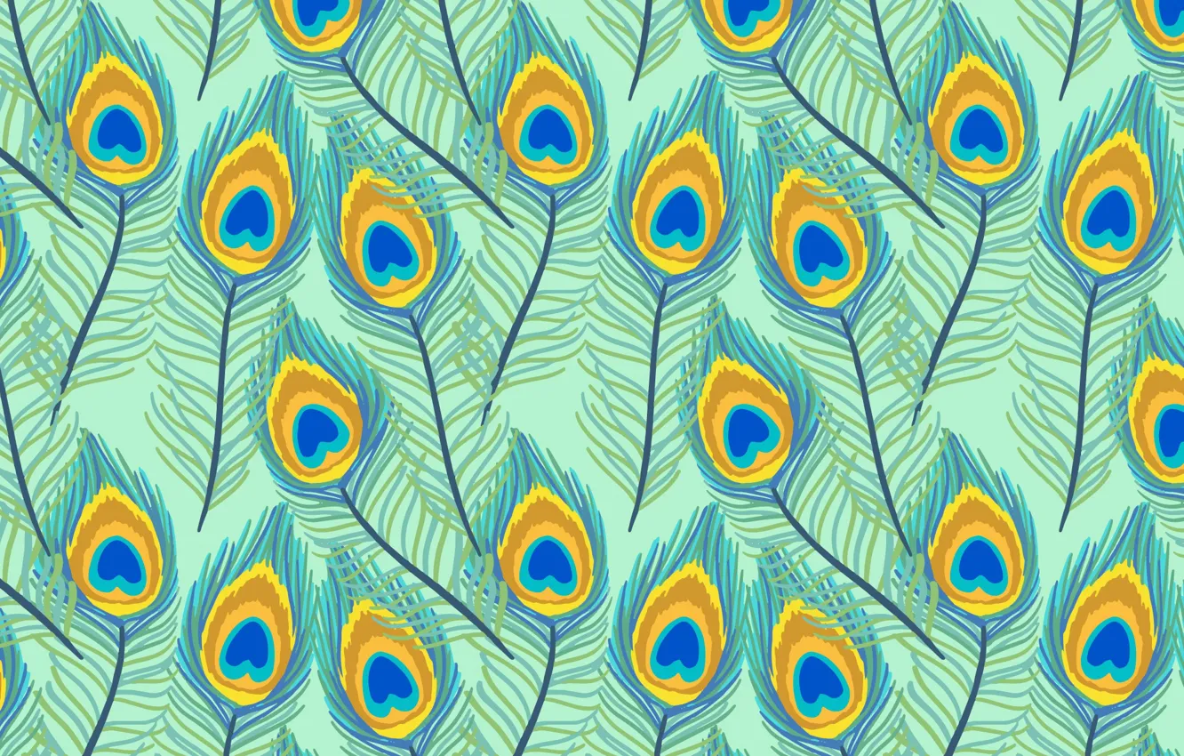 Фото обои фон, текстура, pattern, feather, peacock