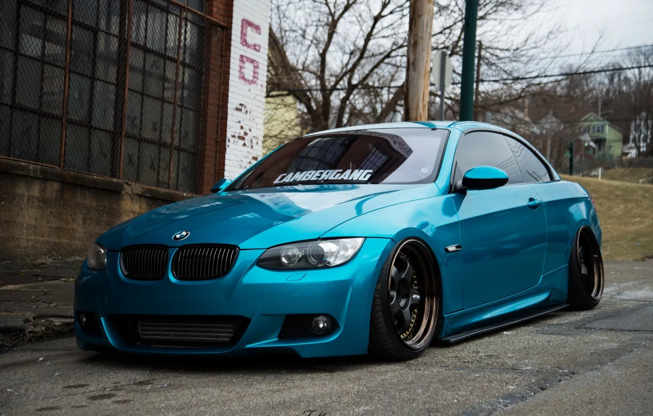 Фото обои bmw, turbo, tuning, power, germany, low, e92, stance