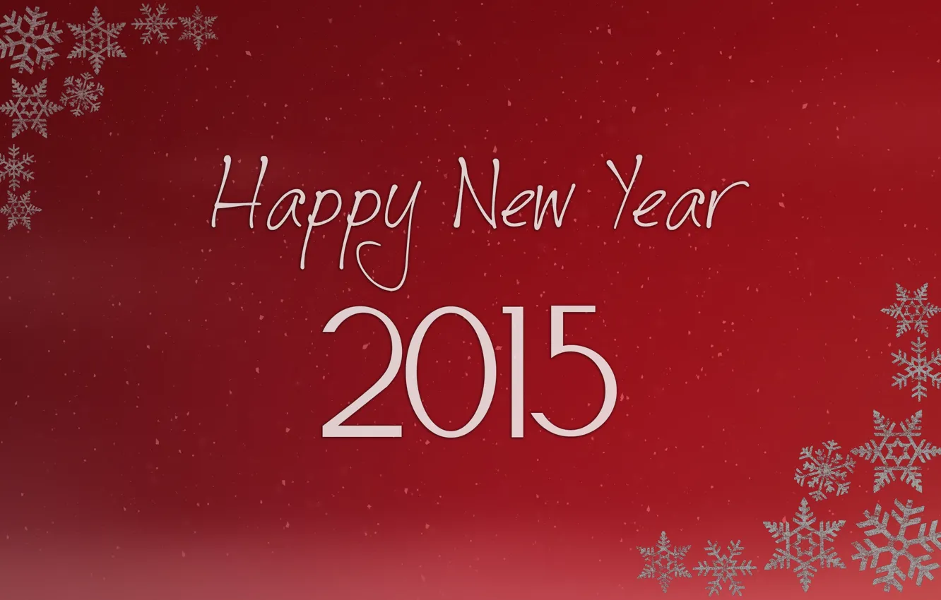 Фото обои Desktop, Red, Happy New Year, Christmas, Winter, Snow, Wallpaper, New Year