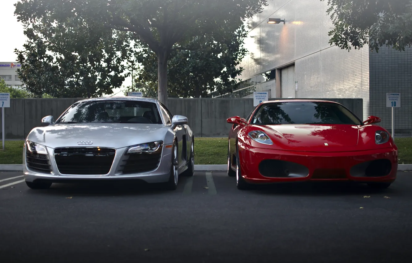 Фото обои Audi, ferrari, f430