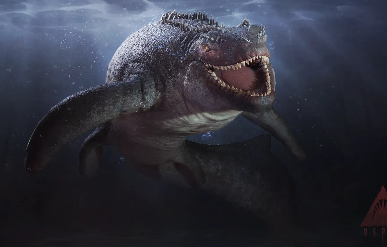 Фото обои зубы, Глубина, Акула, рептилия, белая акула, Skin, reptile, teeth