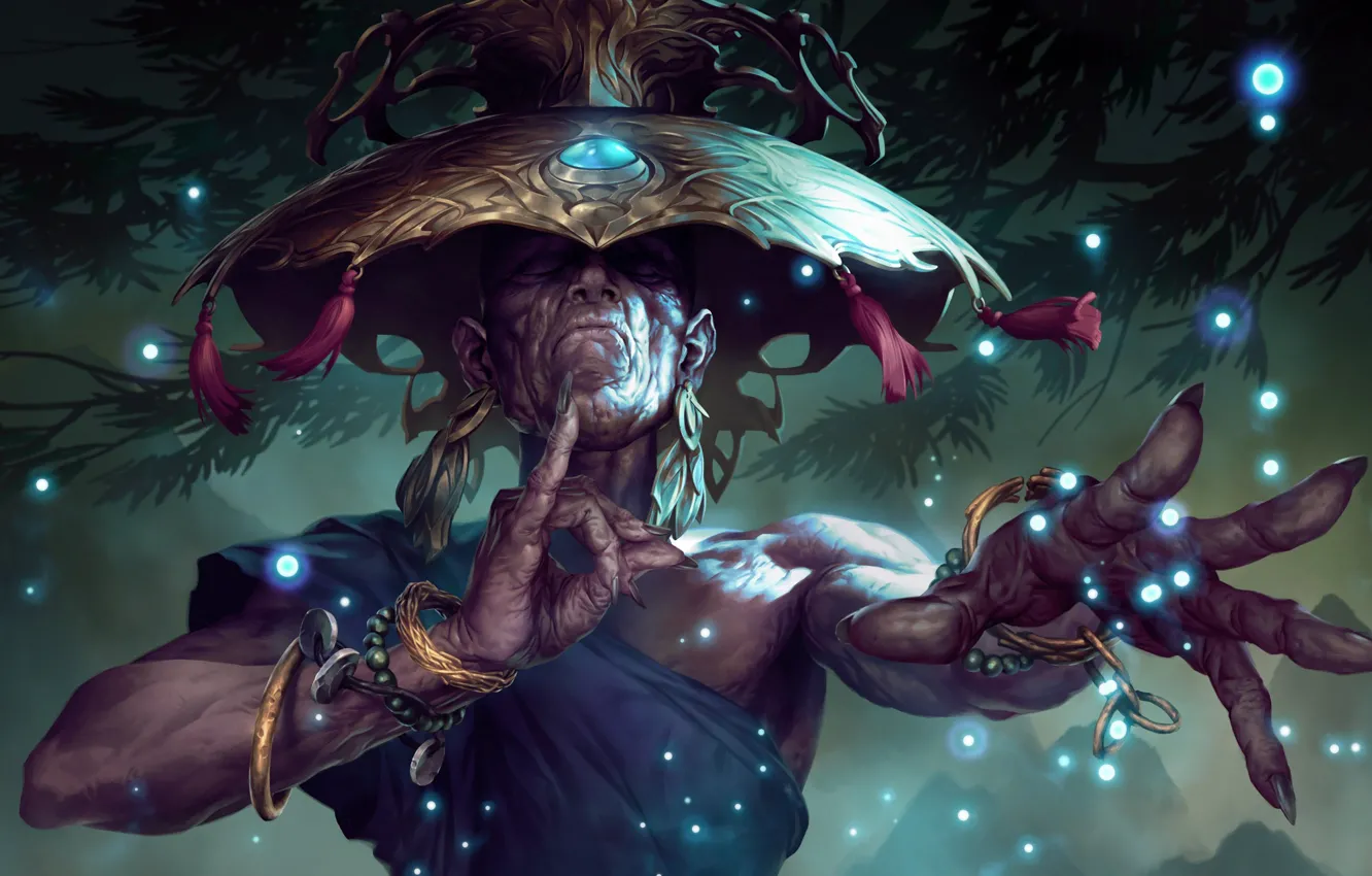 Фото обои шляпа, маг, Legends of Runeterra