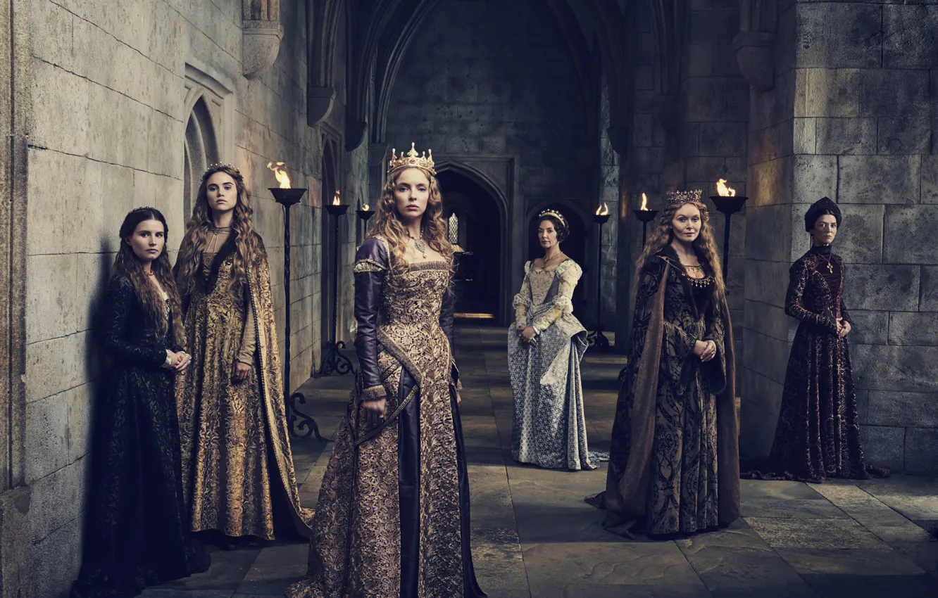 Фото обои girl, dress, woman, blonde, queen, tv series, The White Princess