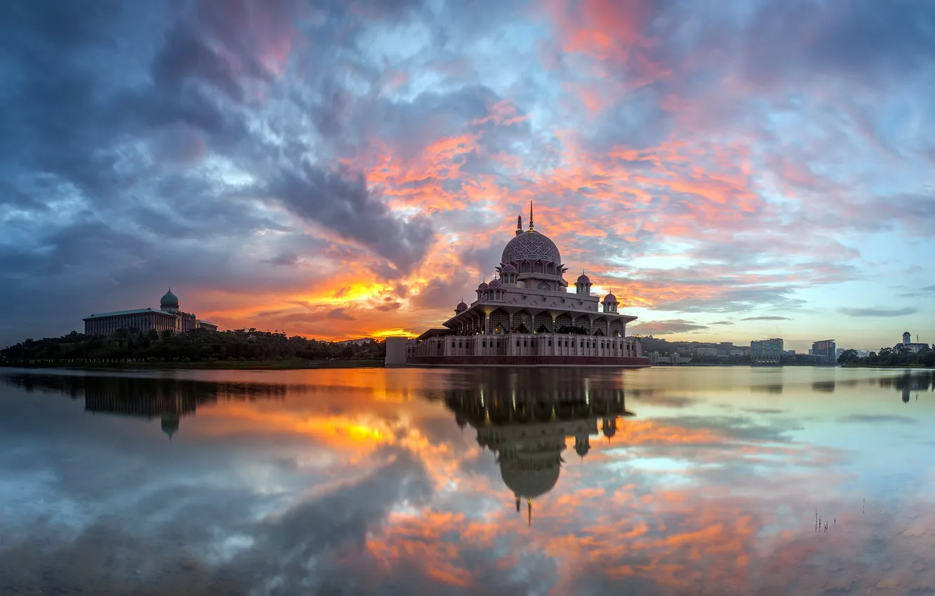 Фото обои город, Malaysia, Putra Mosque