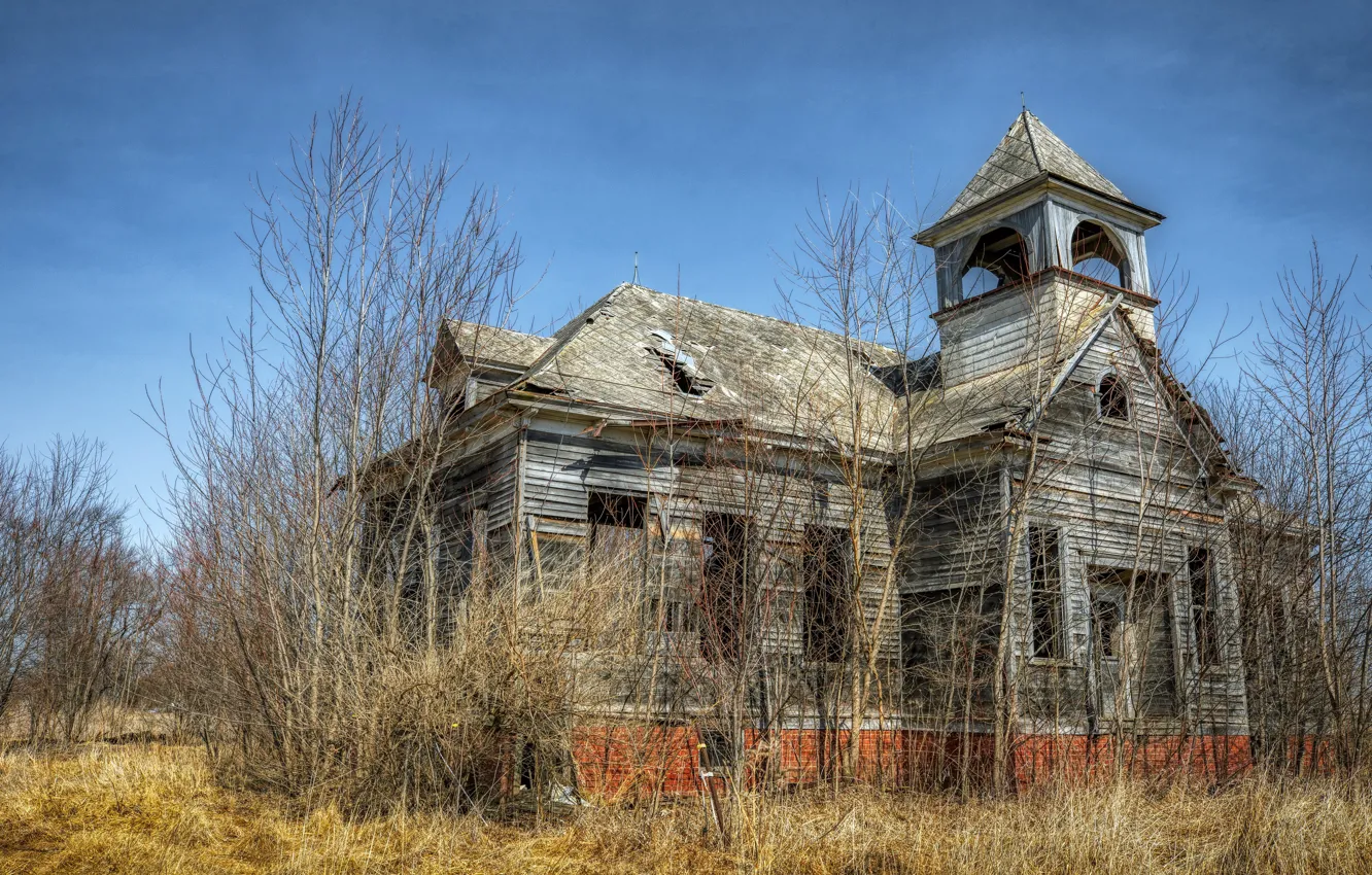 Фото обои Illinois, Abandoned School House, Elmira