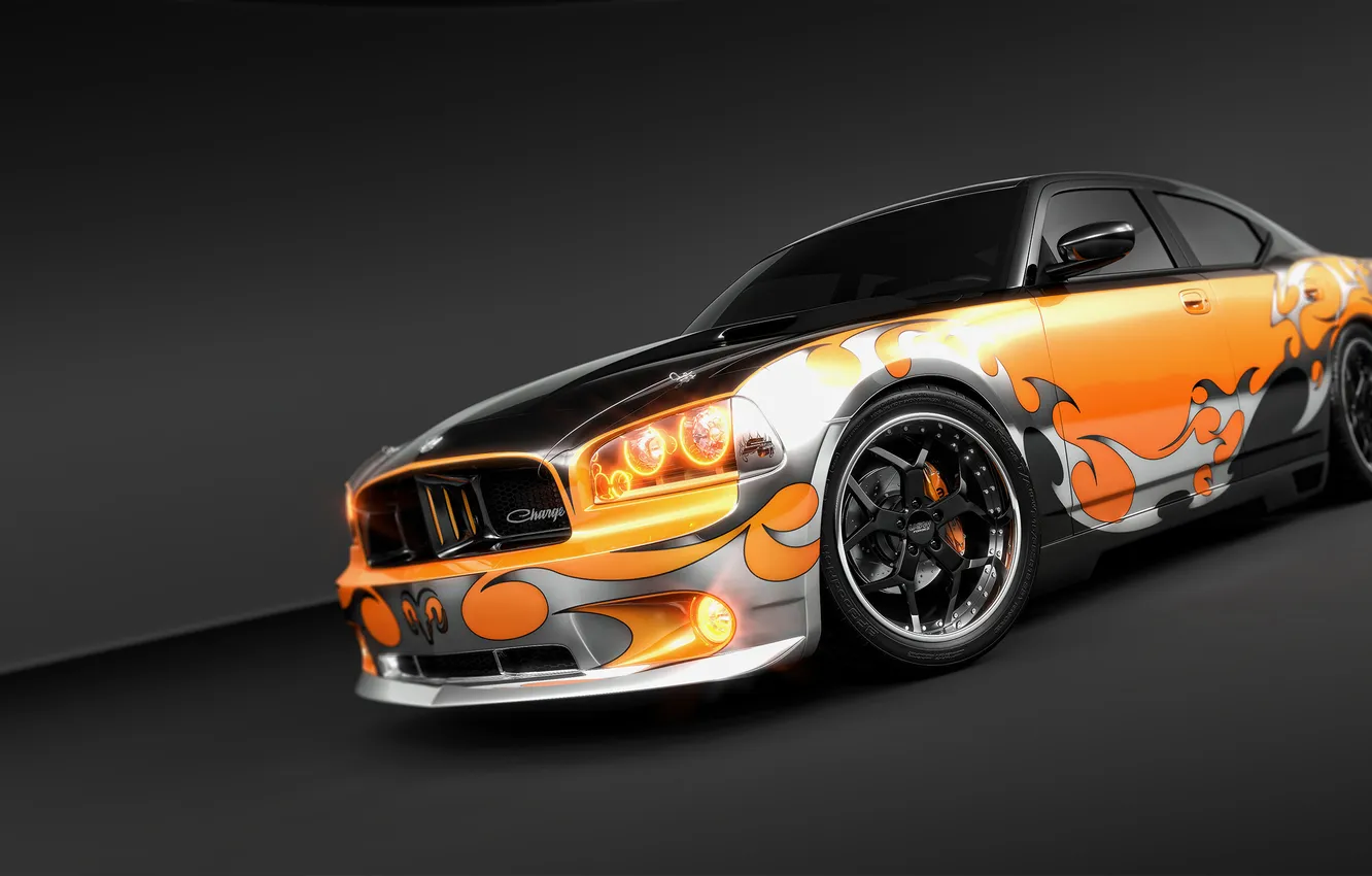 Фото обои Dodge, Charger, Tribal Redone