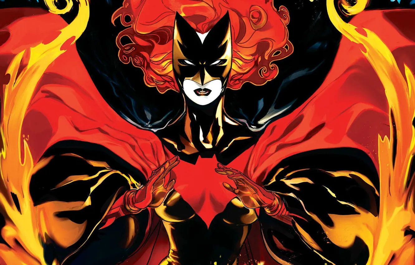 Фото обои огонь, comics, Batwoman
