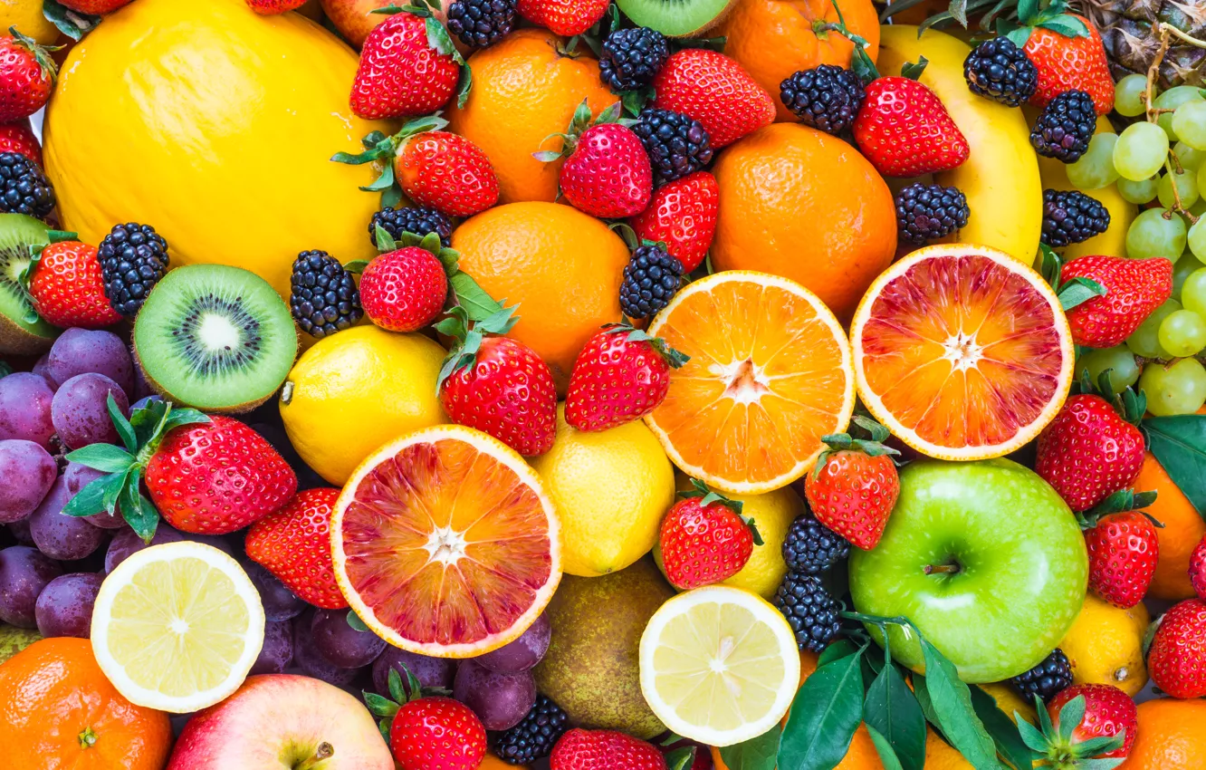Фото обои ягоды, фрукты, fresh, fruits, berries