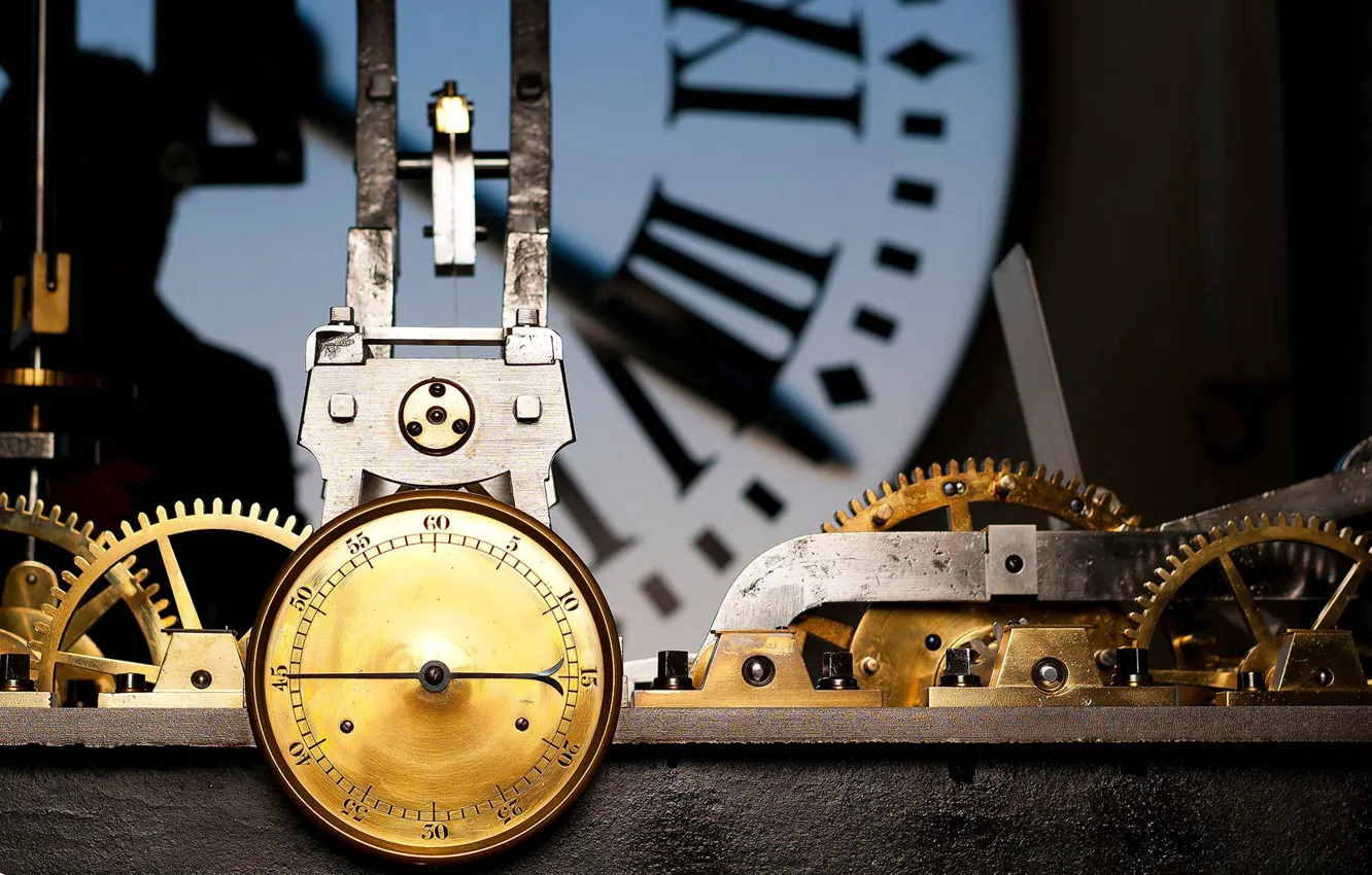 Фото обои механизм, интерьер, Мадрид, часы Пуэрта дель Соль