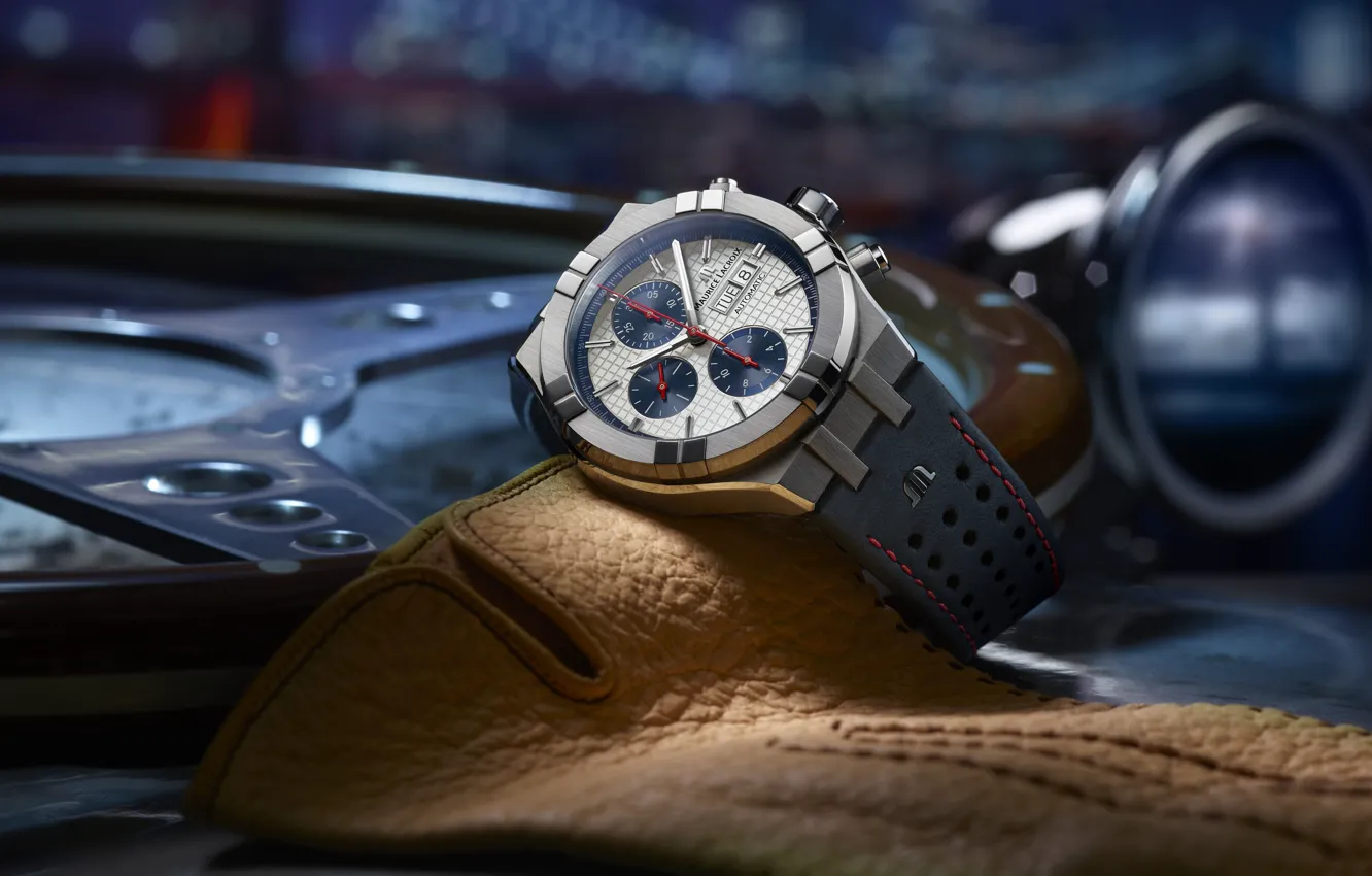 Фото обои Swiss Luxury Watches, швейцарские наручные часы класса люкс, analog watch, Морис Лакруа, Maurice Lacroix AIKON …