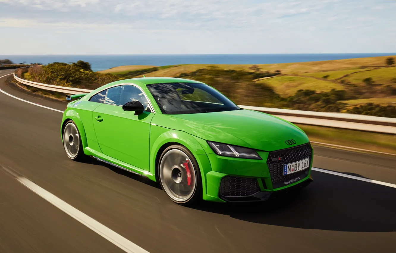 Фото обои Audi, green, TT, Audi TT RS Coupe