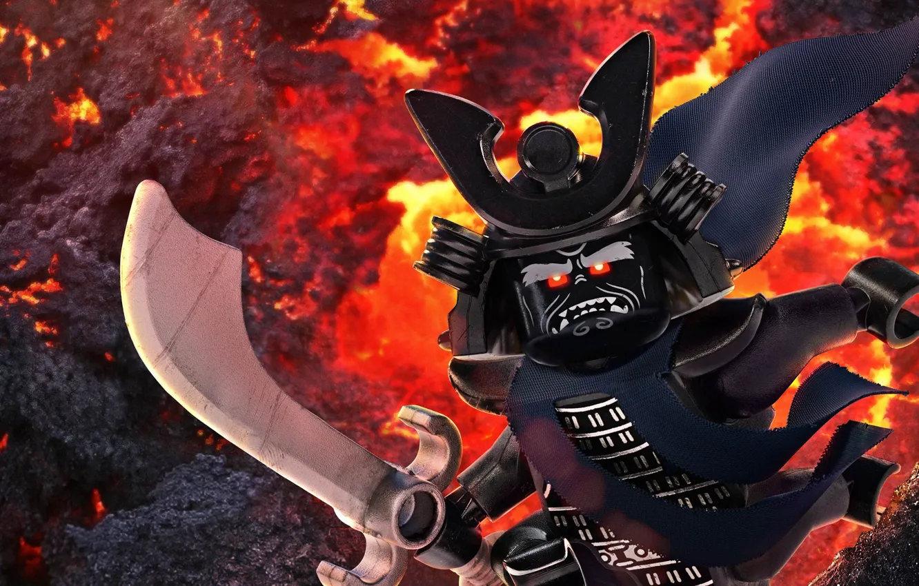 Фото обои sword, armor, ken, Lego, blade, samurai, animated film, helmet