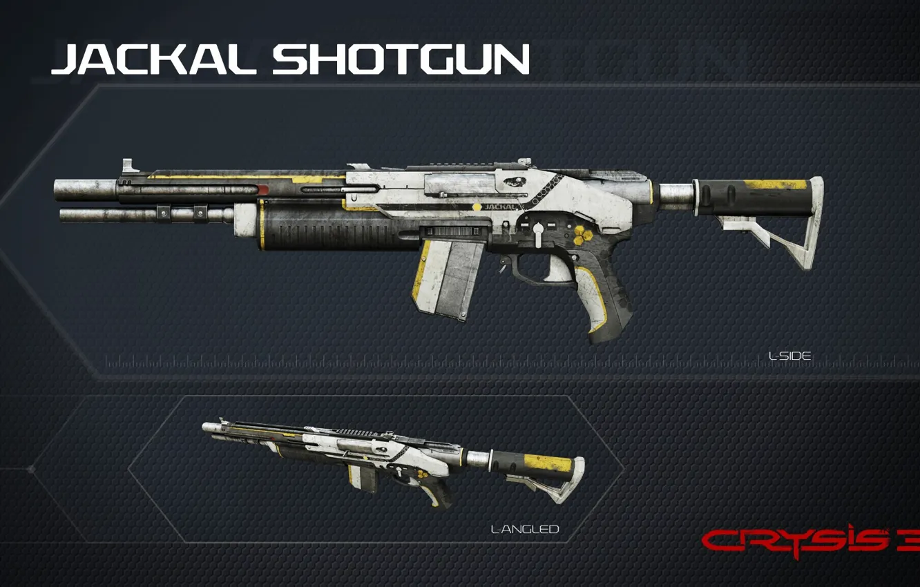 Фото обои Crysis, gun, game, weapon, shotgun, Crysis 3, Texture, SCI Fi