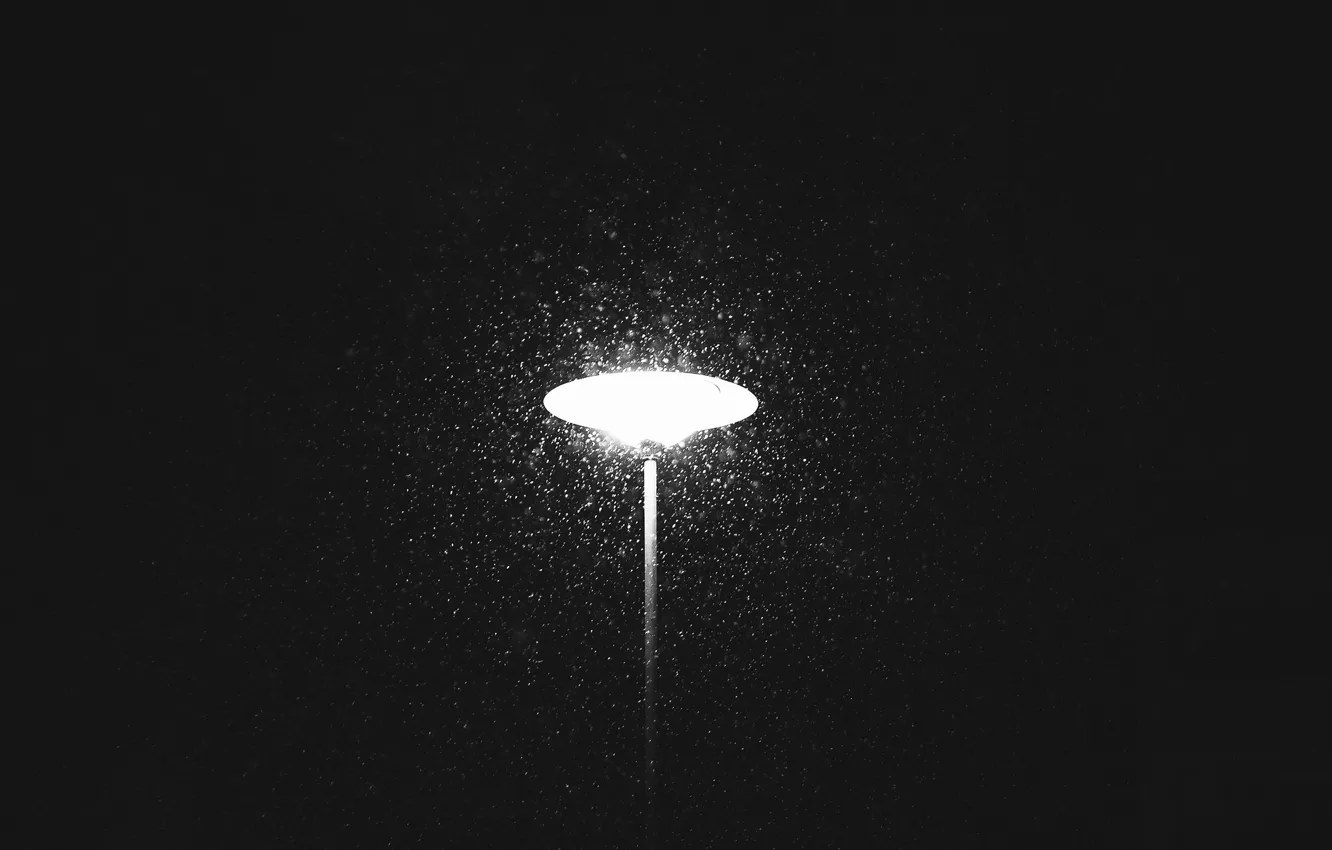 Фото обои light, winter, snowing, lamp post