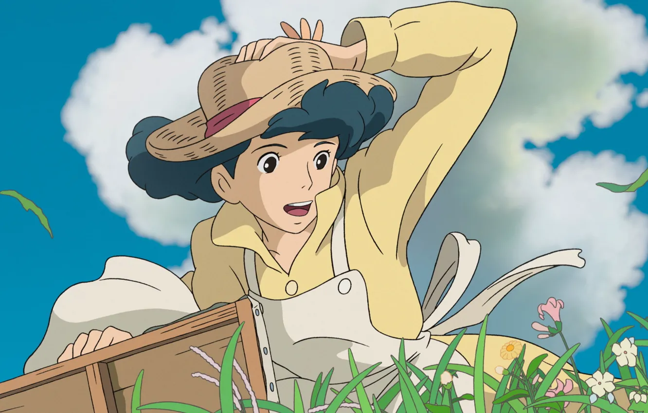 Фото обои Хаяо Миядзаки, Ghibli, Наоко Сатоми, Ветер крепчает
