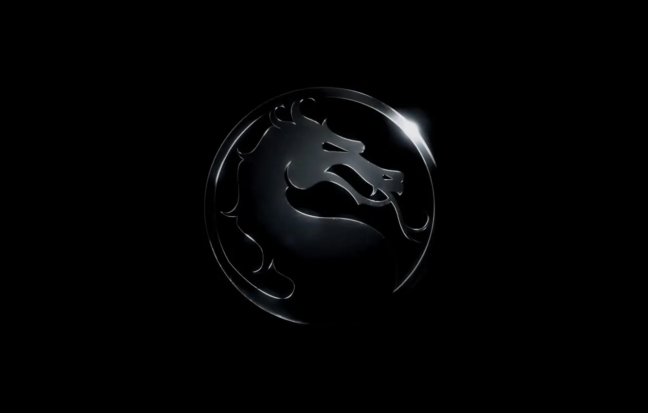 Фото обои дракон, логотип, смертельная битва, mortal kombat x