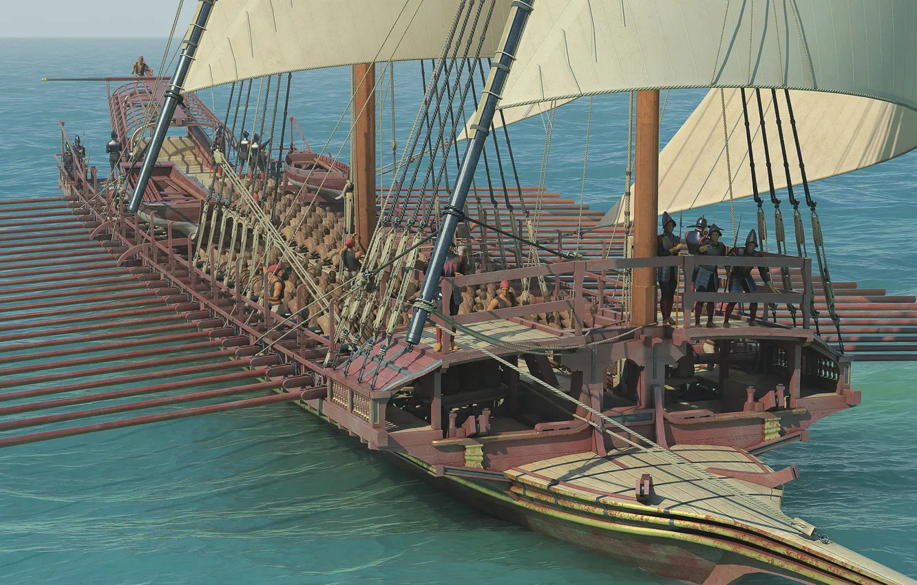 Фото обои лодка, парус, весло, галеры, Order Galley